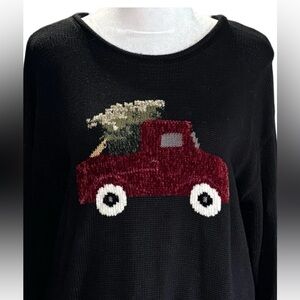 NorthStyle Festive Tree and Truck Pullover Sweater
